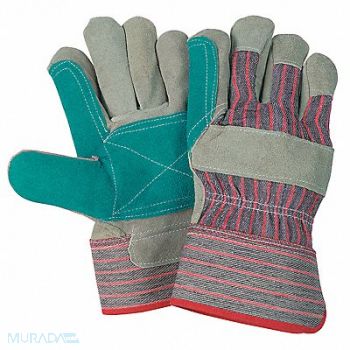 MCR SAFETY Leather Jointed Double Palm L PK12, 26J297