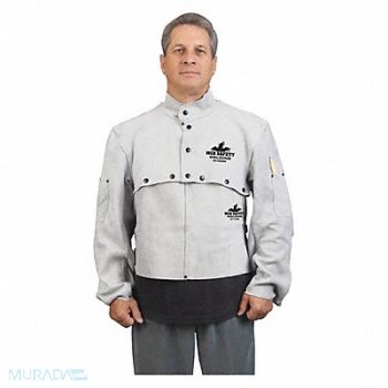 MCR SAFETY Leather Welding Cape Jacket Xl, 26J744