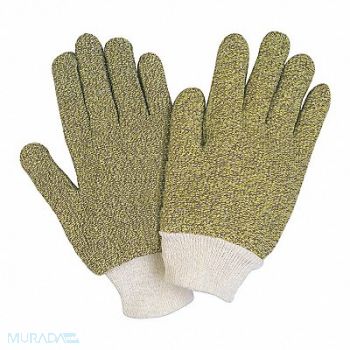MCR SAFETY Heat-Resistant Gloves L Yellow PK12, 26J938