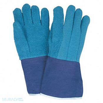MCR SAFETY Heat-Resistant Gloves L Blue PK12, 26K026