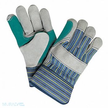 MCR SAFETY J3479 Leather Gloves Gray M PK12, 26K048