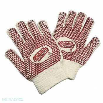 MCR SAFETY Knit Gloves L Beige/White PK12, 26K161