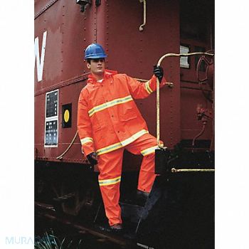 MCR SAFETY Rain Suit Jacket/Bib Class 1 Type O S, 26K175