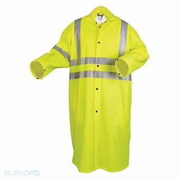 MCR SAFETY 0.40mm Stretch Pu Cotton Poly 49 Coat L, 26K319