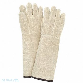 MCR SAFETY Heat-Resistant Gloves L Brown/White PK12, 26K344