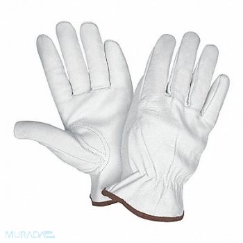 MCR SAFETY J3549 Leather Gloves White S PK12, 26K565