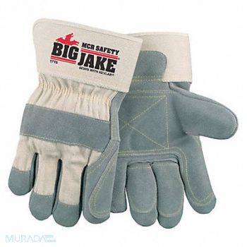MCR SAFETY Double Leather Palm Fingers 15 PK12, 26K683