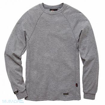 WORKRITE FR FR Long Sleeve T-Shirt Heather Gray XL, 26KA17