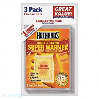 HOTHANDS Hand Warmer 5in x 3-3/4 in PK3, 26KF06