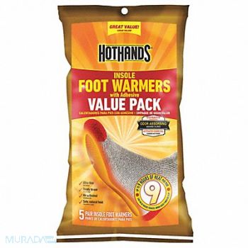 HOTHANDS Foot Warmer 7-3/4 in x 2-3/4 in PK5, 26KF13