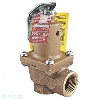 WATTS Safety Relief Valve 3/4In 150 psi Bronze, 26X183