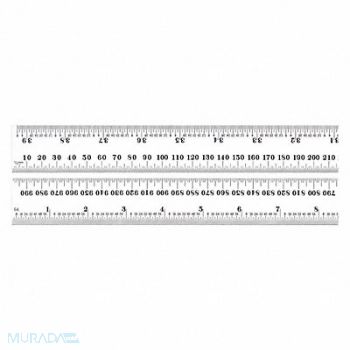 STARRETT Ruler Spring-Tempered Steel 1000mm L, 26Y520