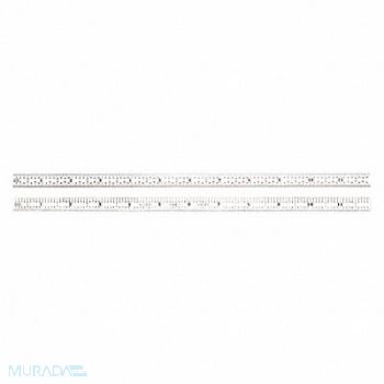 STARRETT Ruler Full Flexible Steel 12 L x 1/2 W, 26Y544