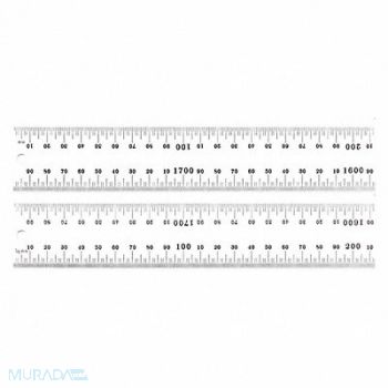 STARRETT Ruler Spring-Tempered Steel 1800mm L, 26Y894