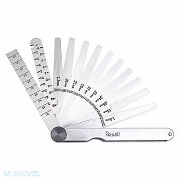 STARRETT Feeler Gauge Set with Wire Taper Gauge, 26Z265