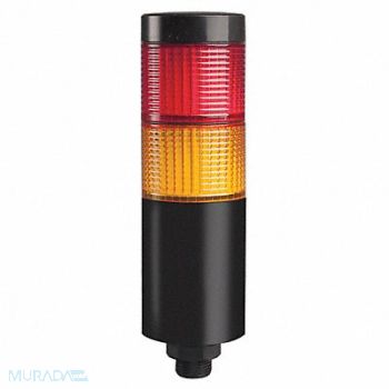 DAYTON Tower Light 56mm Steady Flash Red Ylw, 26ZT41