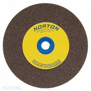 NORTON Grinding Wheel 8 in Dia AO 36/46G Brown, 26ZV82