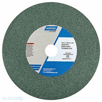 NORTON Grinding Wheel 10 in Dia SC 60 G Green, 26ZV86