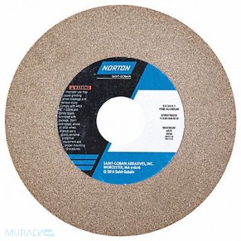 NORTON Grinding Wheel 5in.Dia AO 100/120G Brown, 26ZV96