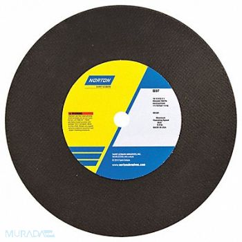 NORTON Cut-Off Wheel 16 in Dia AO 24 G PK10, 26ZW12