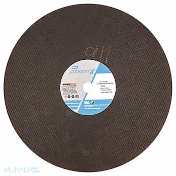 NORTON Cut-Off Wheel 16 in Dia AO 24 G Black, 26ZW23