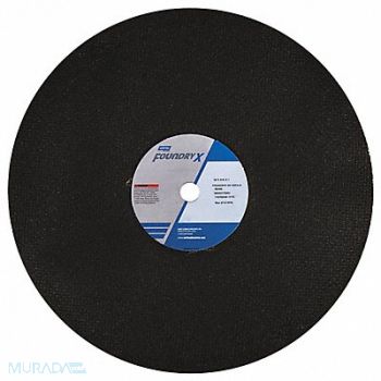 NORTON Cut-Off Wheel 20 in Dia ZA/AO 24G Black, 26ZW24