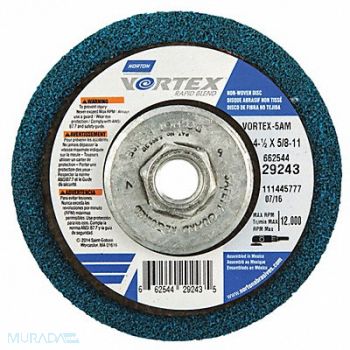 NORTON Non-Woven Dep Center Disc 4 1/2 in Dia, 26ZY72