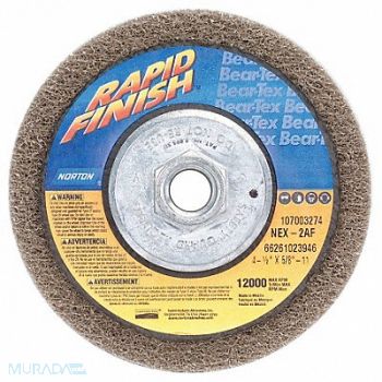 NORTON Non-Woven Dep Center Disc 4 1/2 in Dia, 26ZZ68