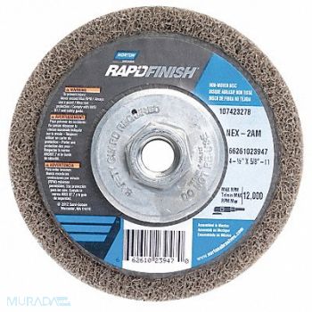NORTON Non-Woven Dep Center Disc 4 1/2 in Dia, 26ZZ69
