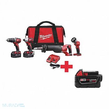 MILWAUKEE Cordless Combination Kit 4 Tools 18V DC, 270Y55