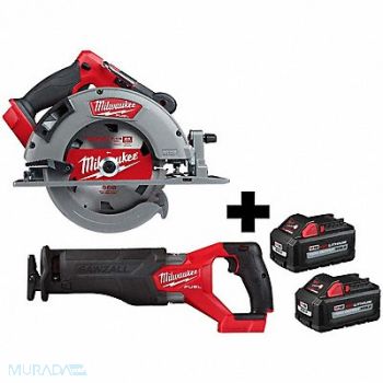 MILWAUKEE M18 Circ Saw M18 SAWZALL 2PK M18 6.0, 388TC8