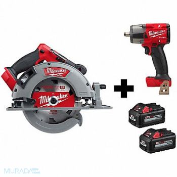 MILWAUKEE M18 Circ Saw M18 1/2 MTIW 2PK M18 6.0, 388TC9