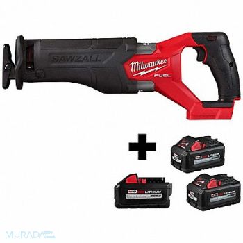 MILWAUKEE M18 SAWZALL M18 8.0 + (2) 6.0 Batteries, 388TC7