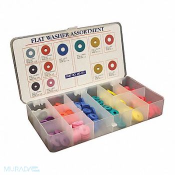 JONES STEPHENS Flat Washer Kit Assorted, 284F96