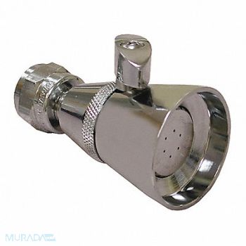 JONES STEPHENS Shower Head 1 3/4 Adj Brass, 284G09