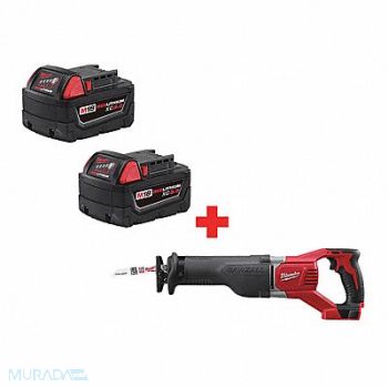 MILWAUKEE Cordless Reciprocating Saw w/Battery, 285MN0