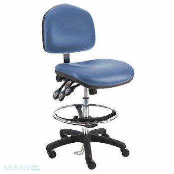 BENCHPRO Ergonomic Chair Vinyl Blue, 28AD76