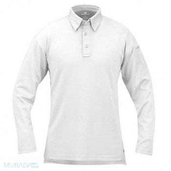 PROPPER Tactical Polo 2XL Long Sleeve White, 28AM69
