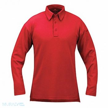 PROPPER Tactical Polo 2XL Long Sleeve Red, 28AN06