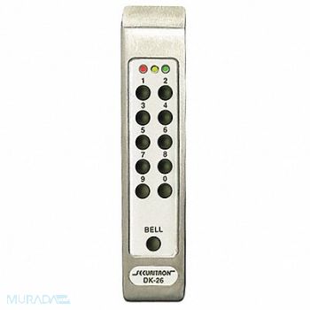 SECURITRON Digital Keypad Pad DK-26 Satin Stainless, 45CF85