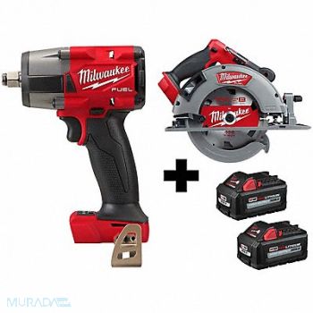 MILWAUKEE M18 1/2 MTIW M18 Circ Saw 2PK M18 6.0, 388TD3