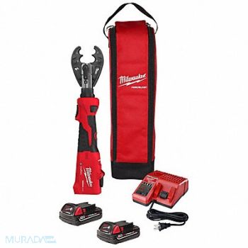 MILWAUKEE Cordless Crimping Tool Kit Scissor, 61UU69