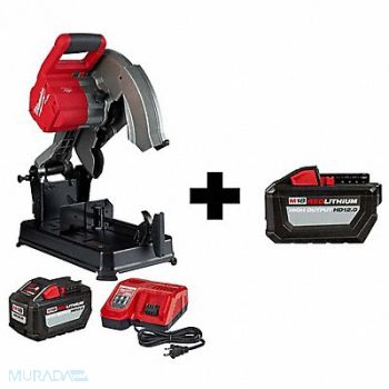 MILWAUKEE M18 Fuel 14 Chop Saw M18 12.0AH Battery, 383CF5