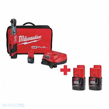 MILWAUKEE Ratchet Cordless Pistol Grip 3/8 Drive, 299V38
