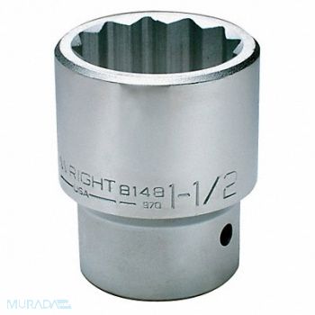 WRIGHT TOOL Socket 1 in Dr 3-1/2 in 12 Pt., 29AN84