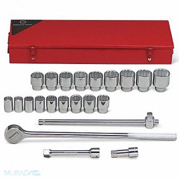 WRIGHT TOOL Skt Wrch St Chrm 12Pt 7/8 - 2 in, 29AT70