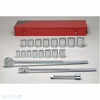 WRIGHT TOOL Skt Wrch St Chrm 12Pt 7/8 - 2 in, 29AT73