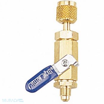 YELLOW JACKET Ball Valve Adapter 1/4 In MxF 0 Deg, 29AU29