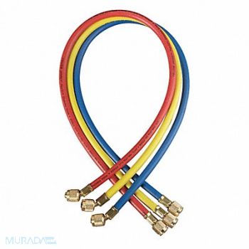 YELLOW JACKET Manifold Hose Set 36 In Red Yellow Blue, 29AU30