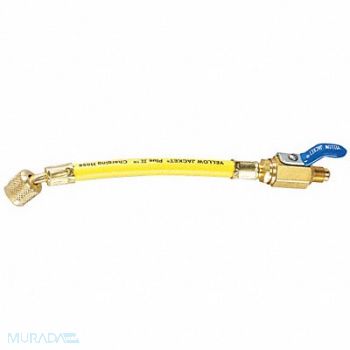 YELLOW JACKET Charging/Vacuum Hose Low Loss 9 In Yel, 29AU32